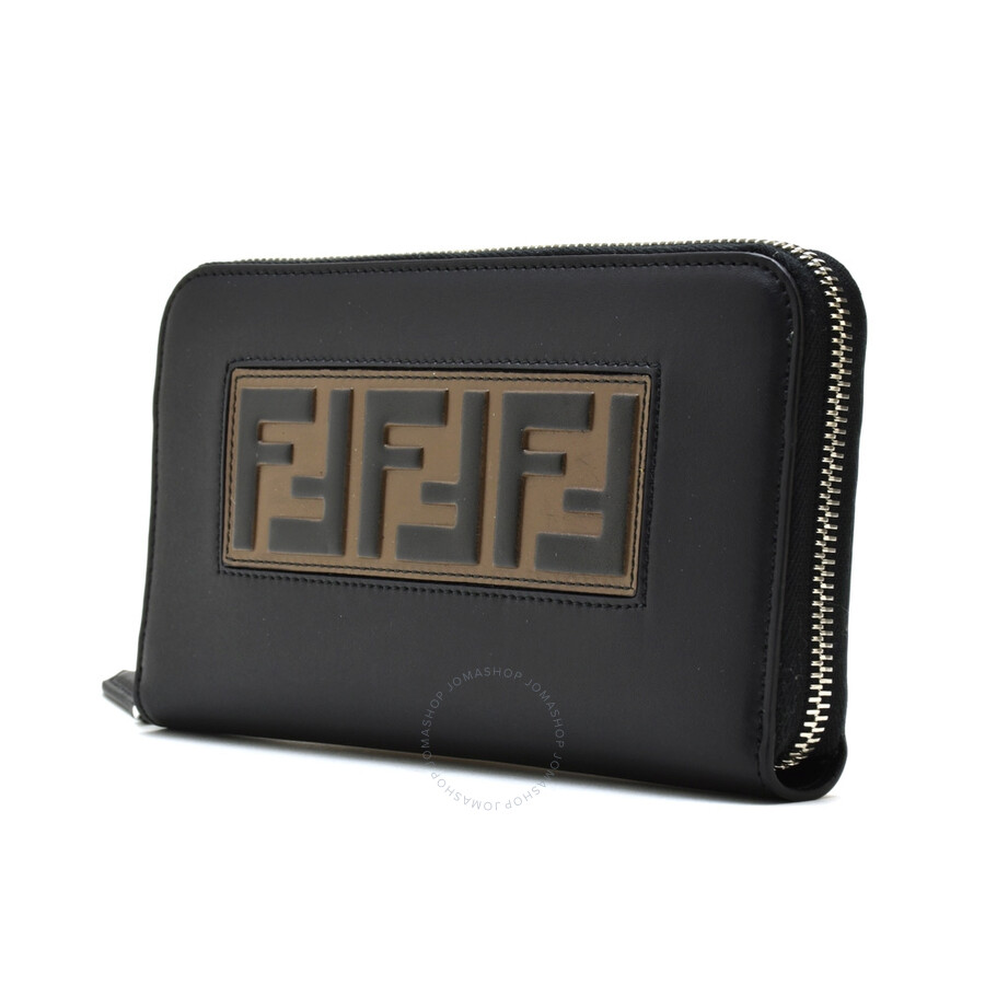 Fendi Zip Around Wallet Ff Black Fd Ff Patch Zard Wallet Fendi Handbags