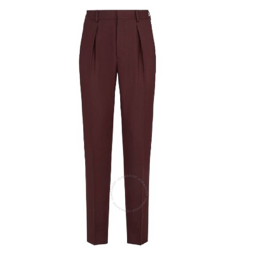 Fendi Men's Wool Blend Pant In Red