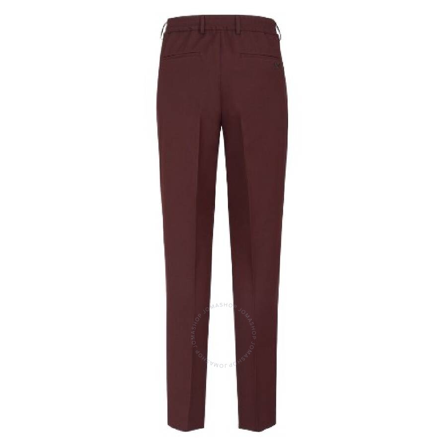 Fendi Men's Wool Blend Pant In Red