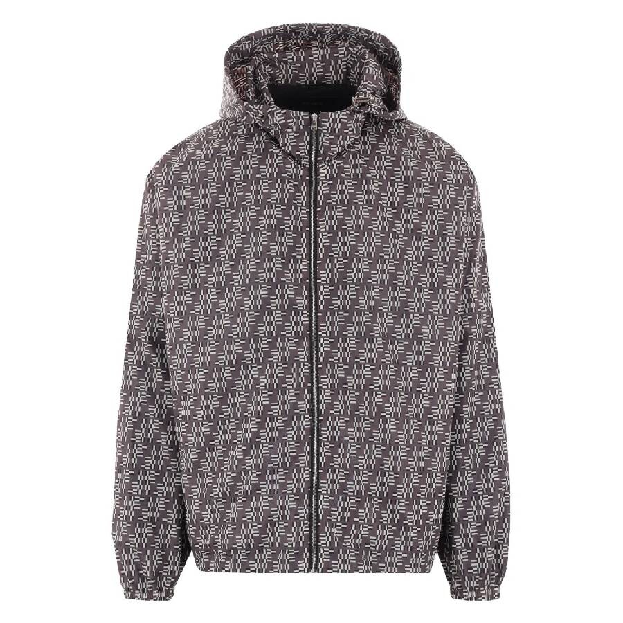 Fendi Monogram Jacquard Hooded Jacket
