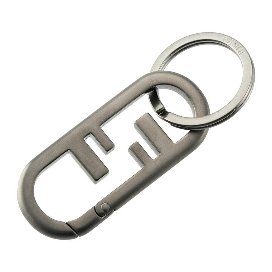 Fendi O' Lock Pendant Keychain In Silver
