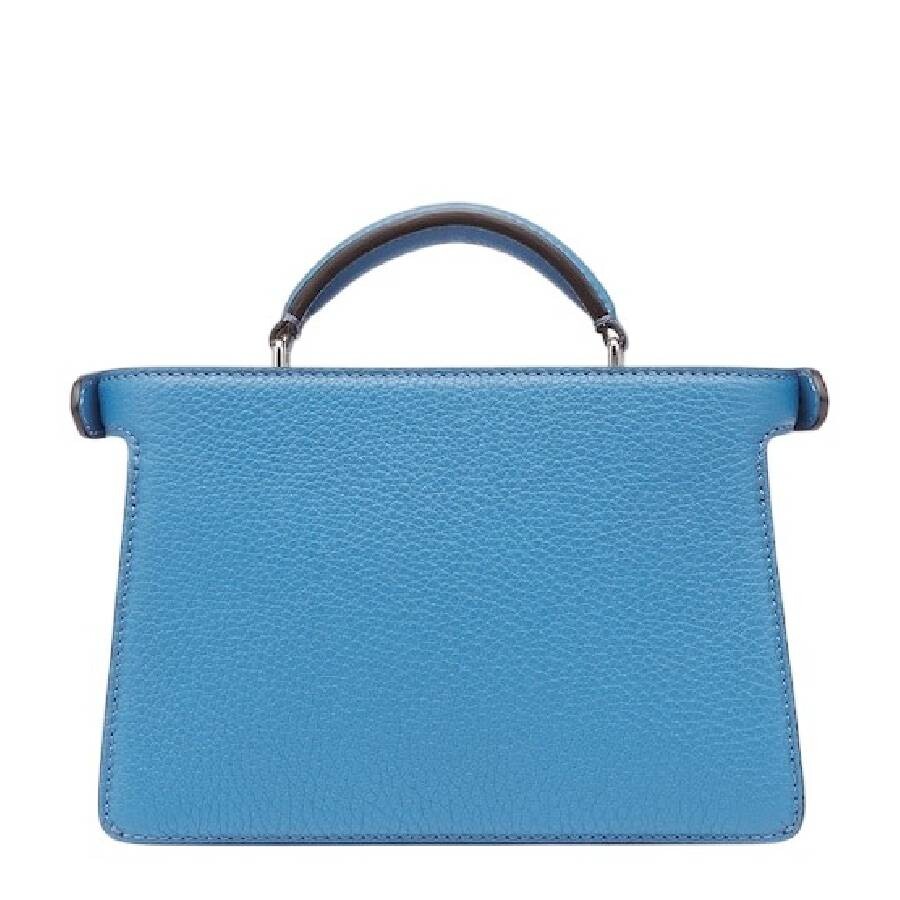 Fendi Peekaboo Leather Crossbody Bag In Blue
