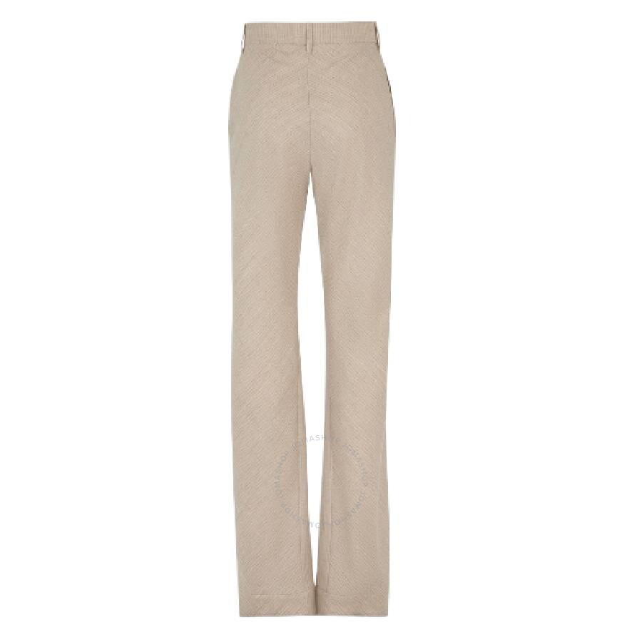 Fendi Pinstripe Flare Flannel Pants