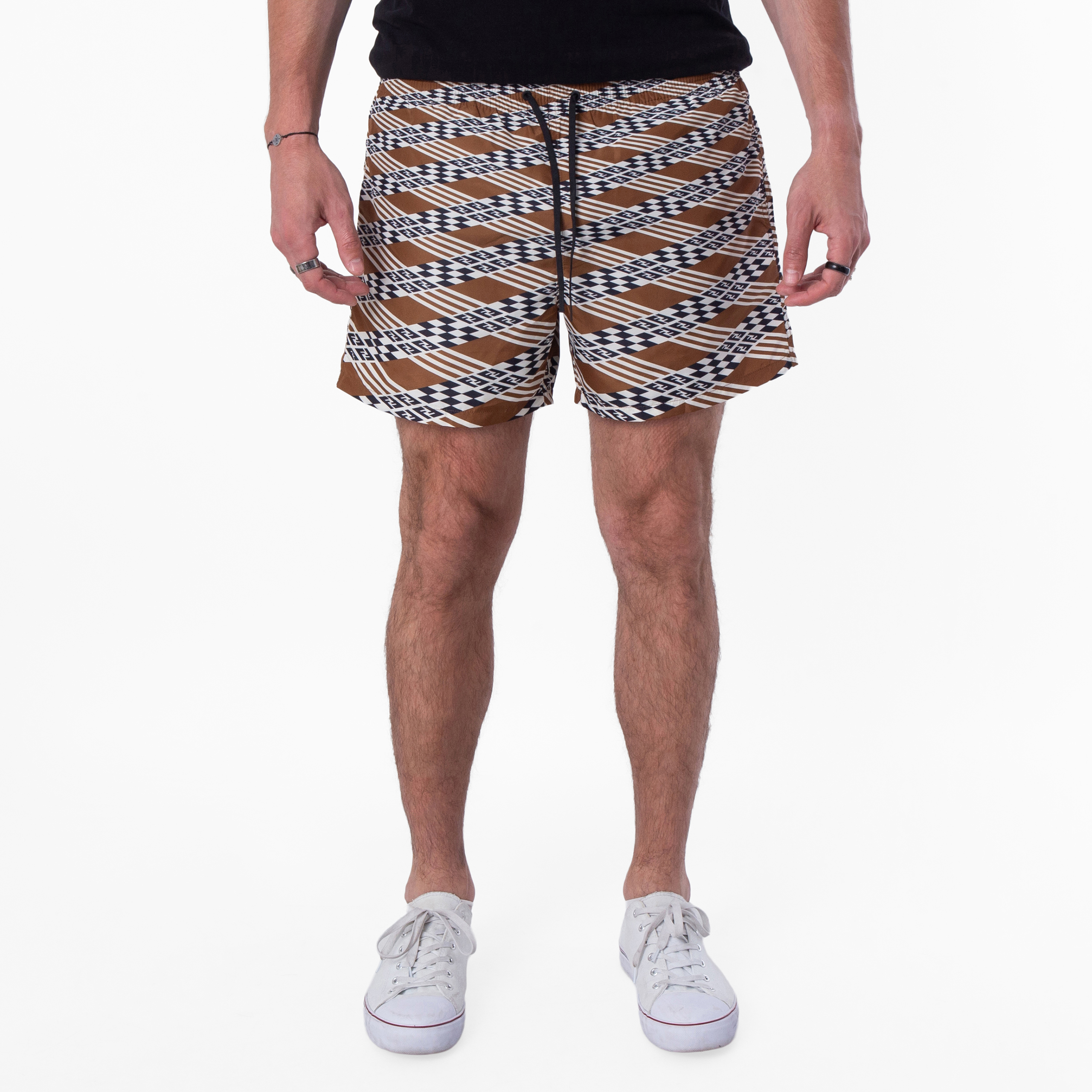 Fendi Printed Polyester Swimming Shorts, Brand Size 48 ( US Size
