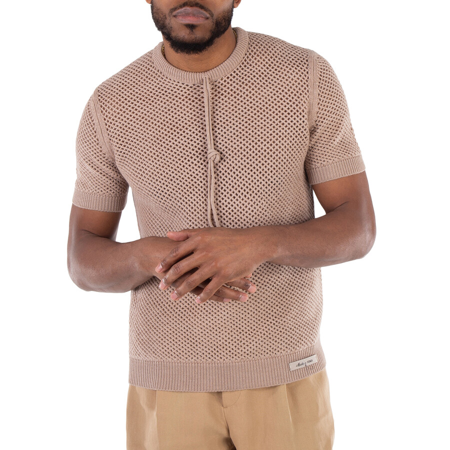 Regular-Fit Short-Sleeved Knit Jumper