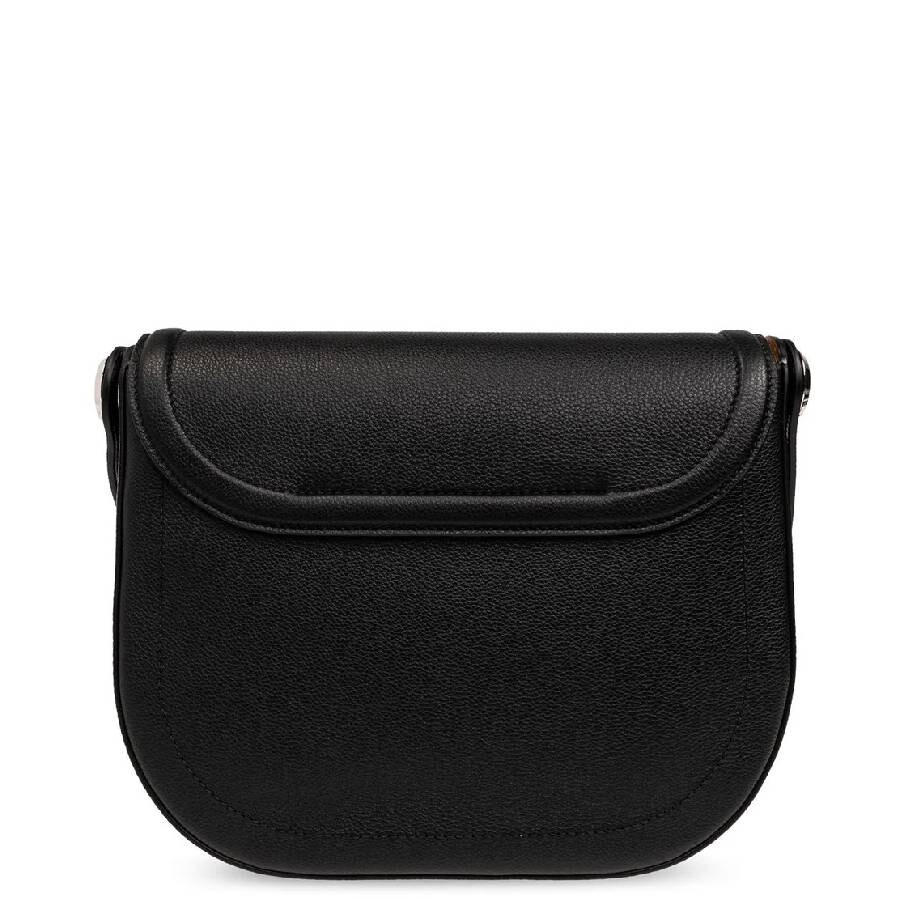 Fendi Roma Chiodo Leather Messenger Bag In Black