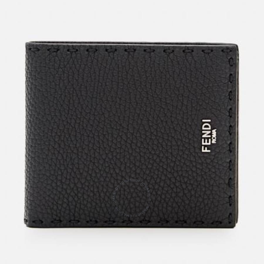 折りたたみ財布 Fendi Selleria Wallet Fendi Selleria Wallet Black Leather Bi-Fold Wallet 7M0193