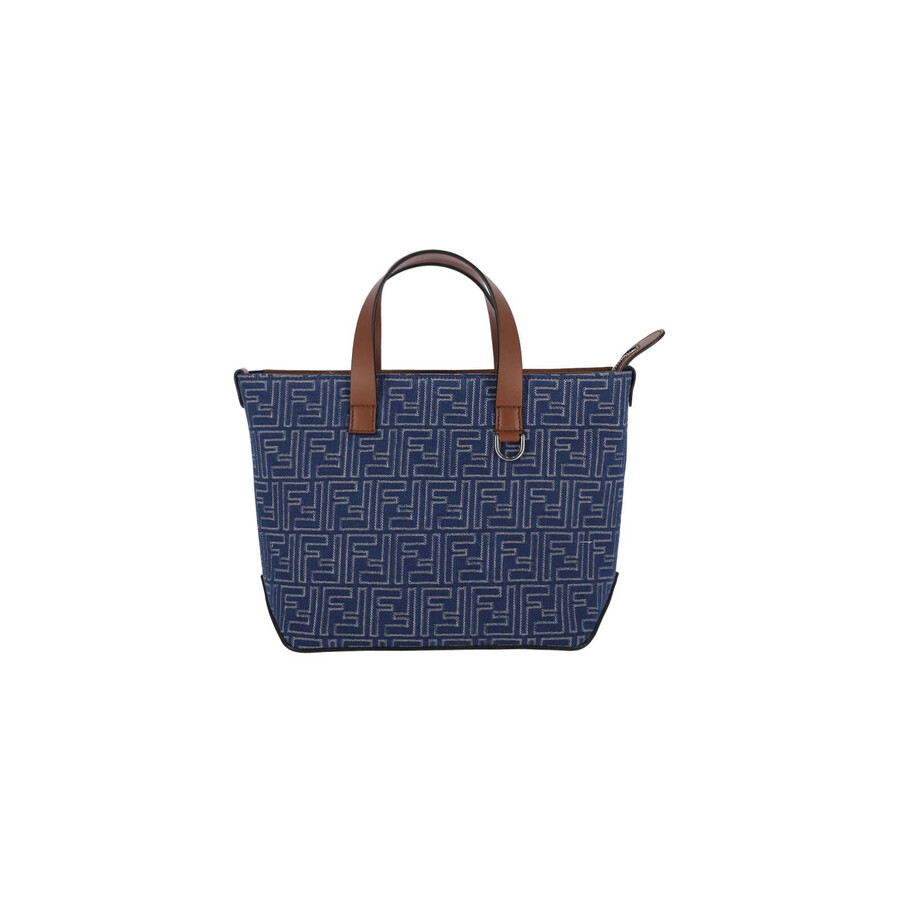Fendi Small Tote Bora Ff In Blue
