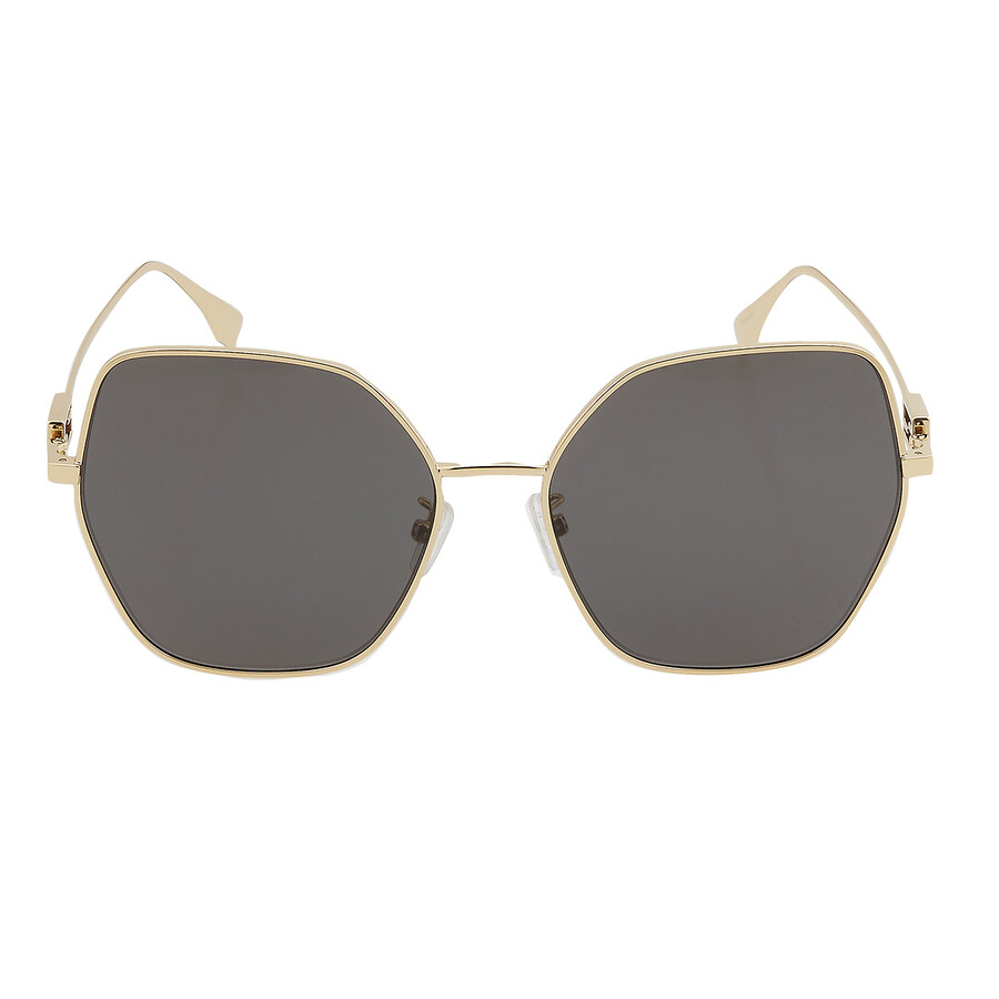 FENDI ハタフライフレムサンクラス FE40033U 10A Fendi Smoke Butterfly Ladies Sunglasses FE40033U 10A 59