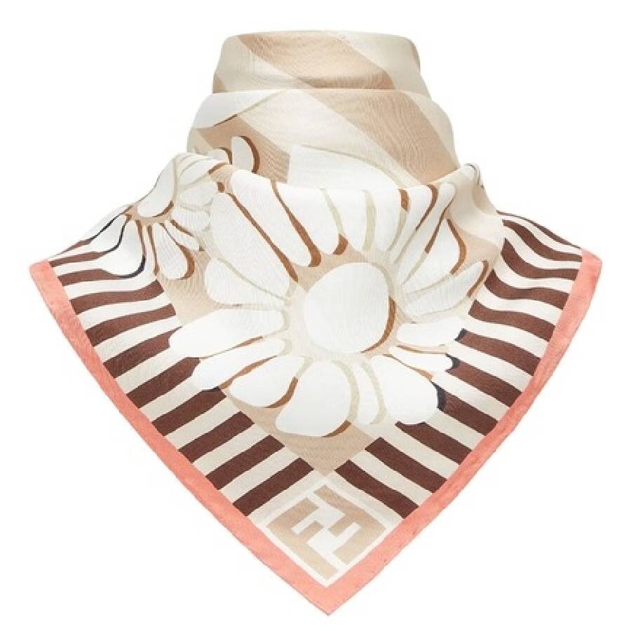 Fendi Square Floral-Print Silk Scarf FXT091-ASQI-F12TN