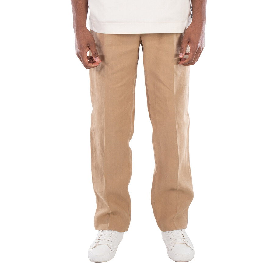 Straight-Leg Paper Canvas Trousers