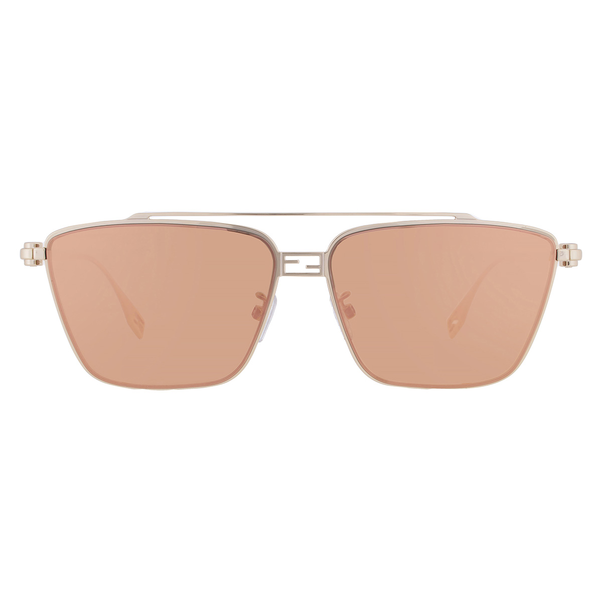 Fendi FE40110U 30L Square Sunglasses - Gold / Yellow Gold FENDI FE40110U 30L Gold/Yellow Gold Mirror 59-13-140  main image 2