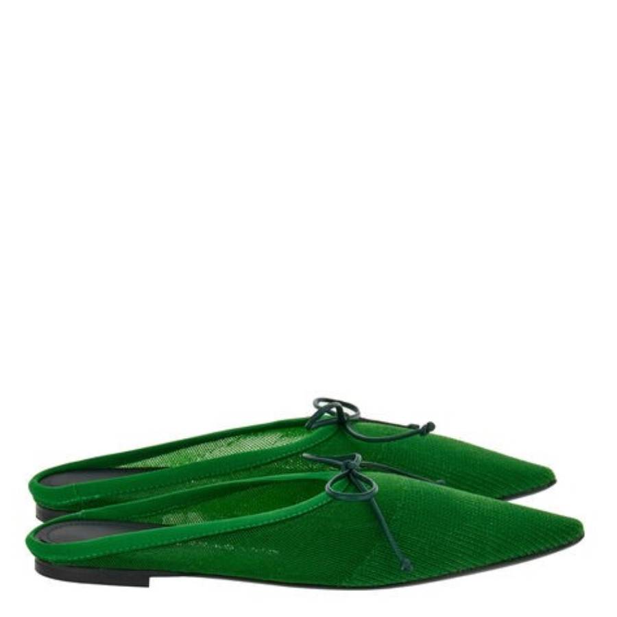 Ferragamo Agata Mesh Pointed-Toe Mules, Size 7 C 01F971 762969