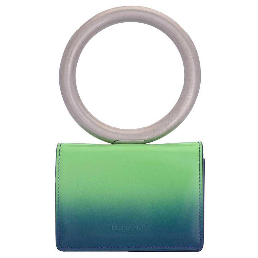 Ferragamo Airbrushed Micro Pouch In Green