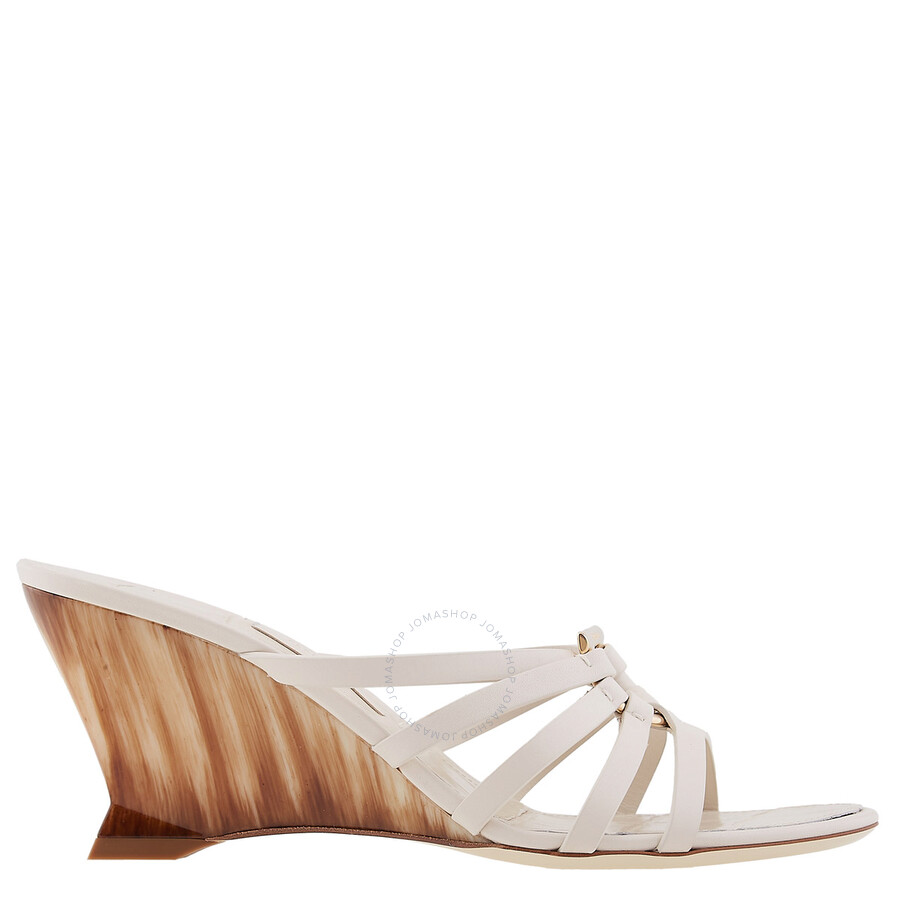 Ferragamo Open-toed High-heeled Sandals In White