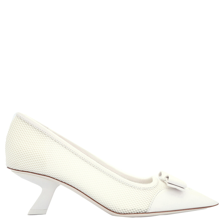 Ferragamo Anz Vara Bow Mesh Pumps, Size 8 01F263 761452