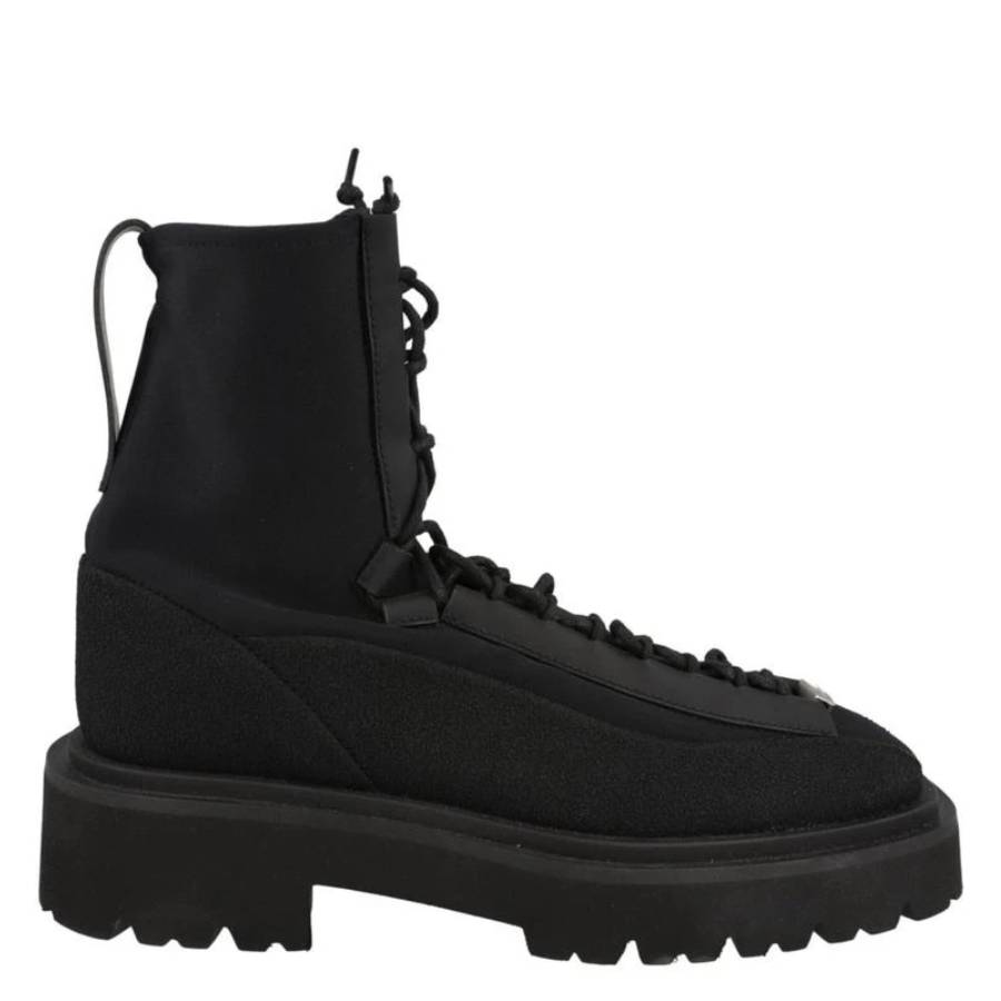 Ferragamo Atlante 2 Hybrid Combat Boots, Size 5 01F273 760711