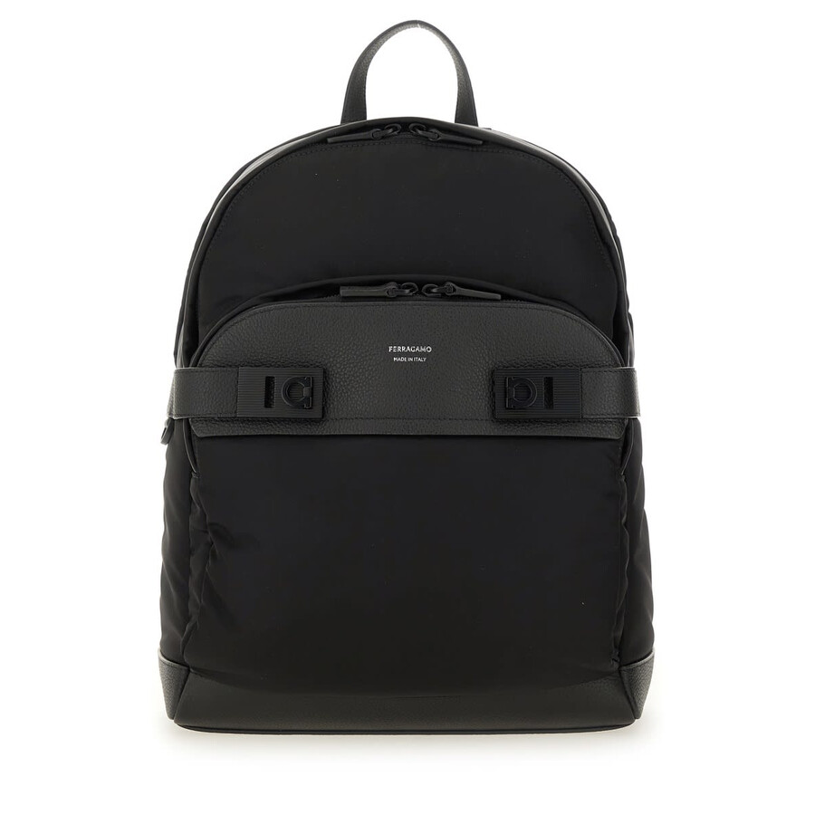 Ferragamo Versatile Backpack Featuring Adjustable Straps In Black