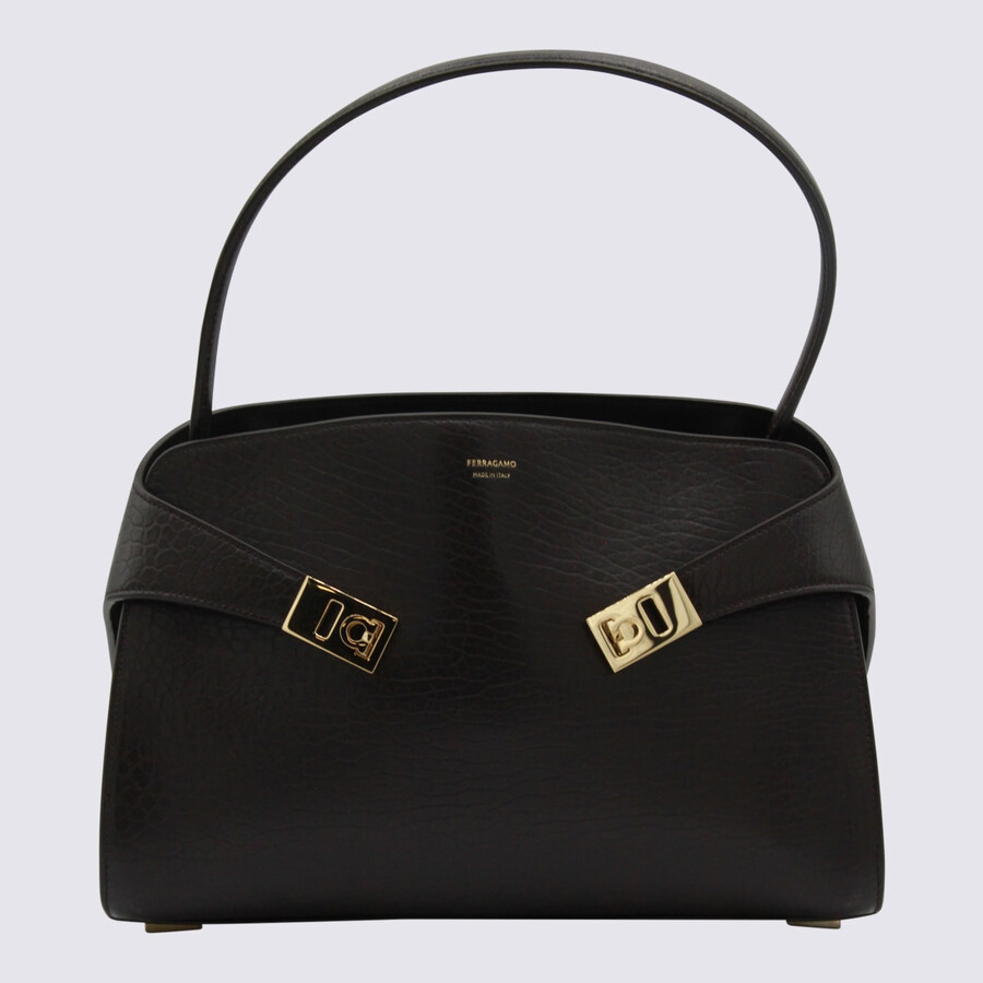 Ferragamo Black Leather Hug S Shoulder Bag