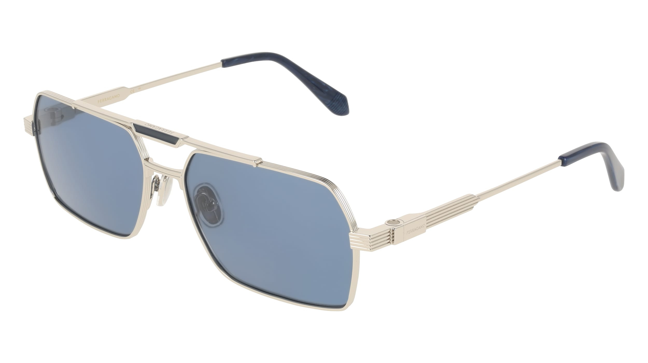 Ferragamo Blue Navigator Men's Sunglasses SF332S 042 61