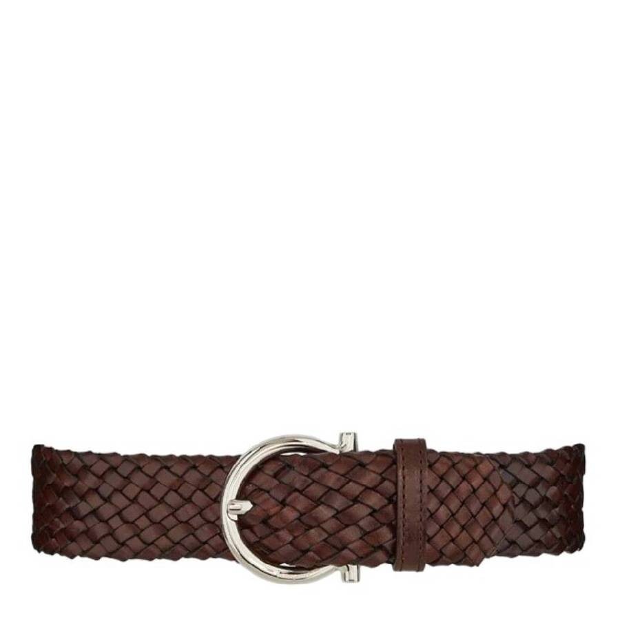 【送料&関税込】Ferragamo gancini Fixed Belt Ferragamo Braided Leather Gancini Fixed Belt, Size 105