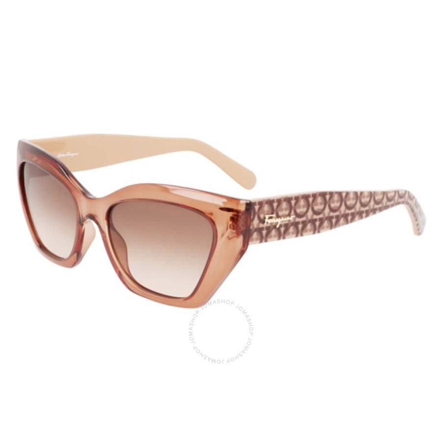 Ferragamo Brown Gradient Cat Eye Ladies Sunglasses Sf1043s 232 54