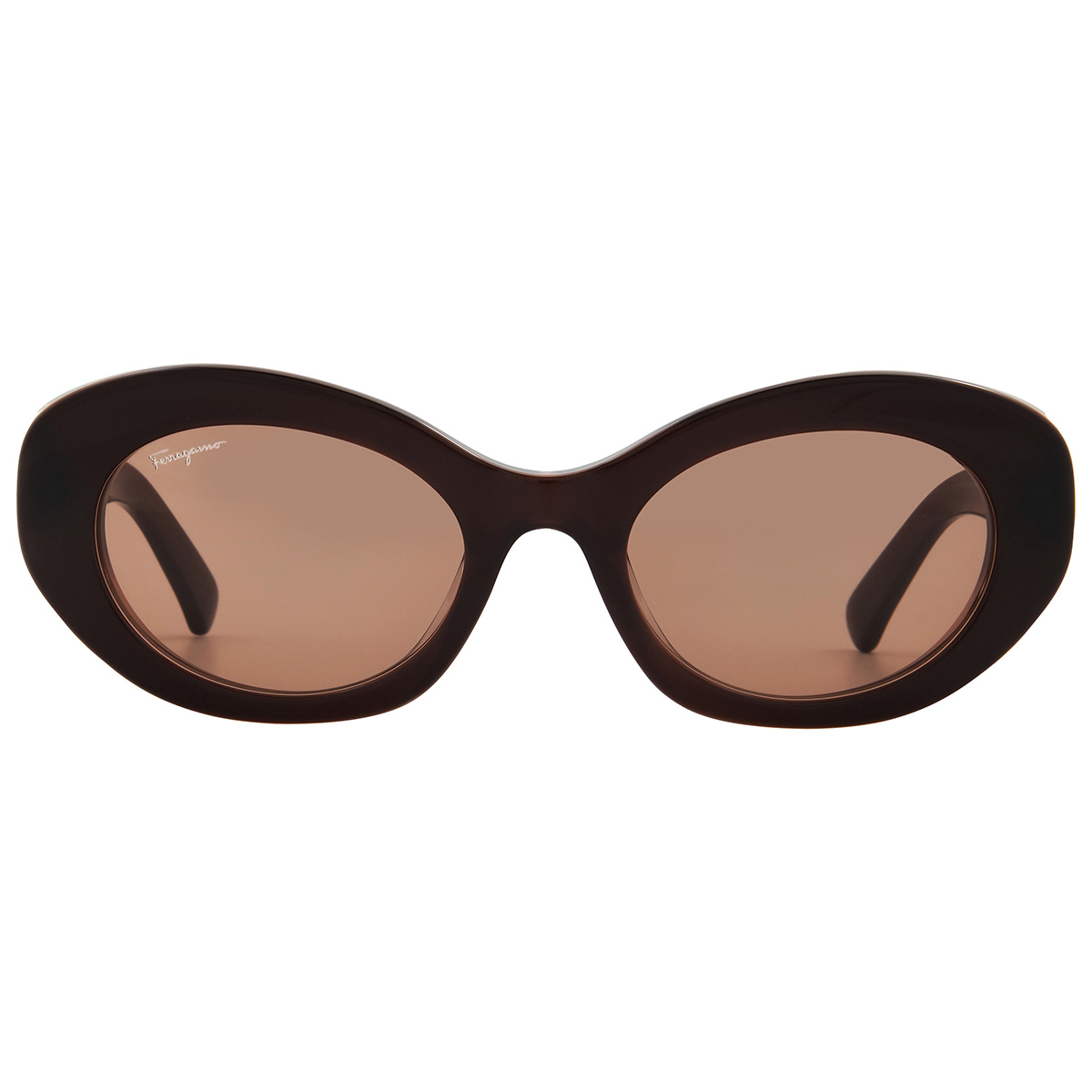 サルヴァトーレフェラガモ Salvatore Ferragamo SF1080S Ferragamo Brown Oval Ladies Sunglasses SF1080S 211 53 886895582711