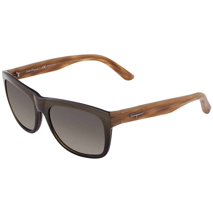 Ferragamo Brown Bio Injected Sunglasses