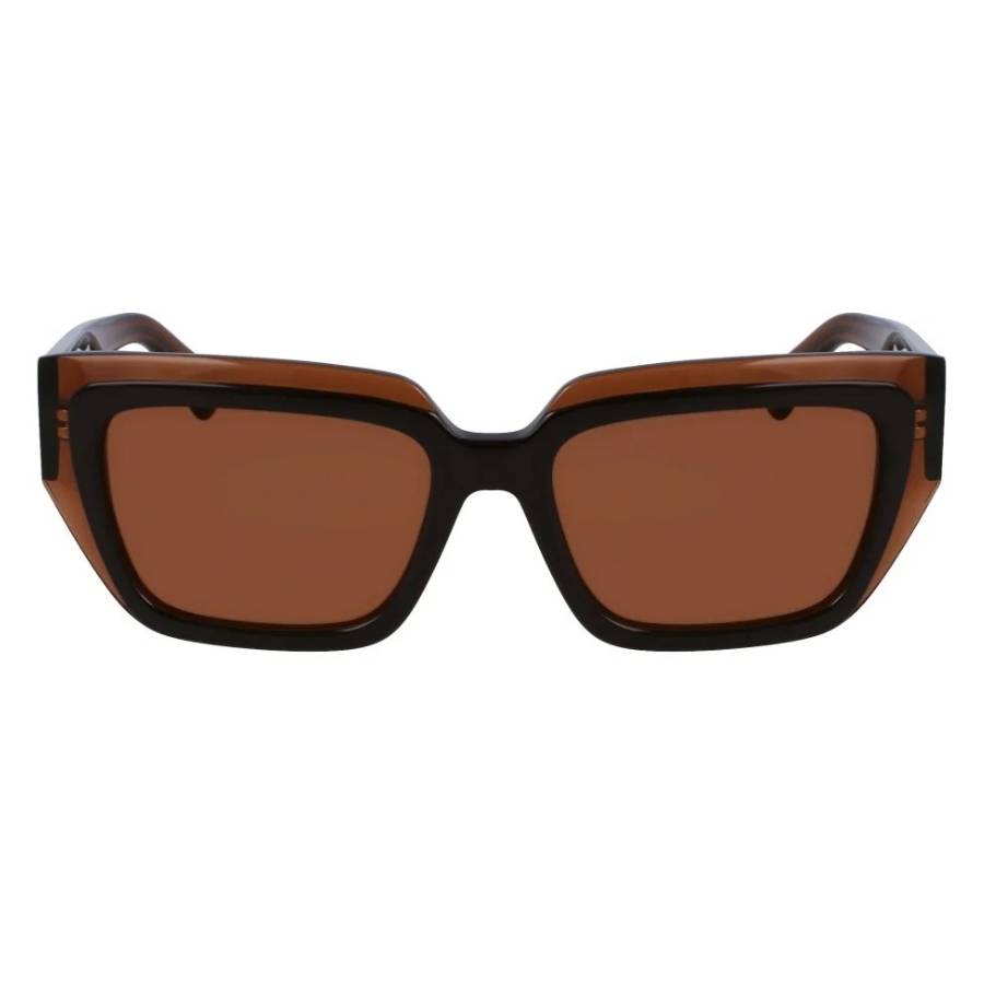 Ferragamo Brown Square Ladies Sunglasses SF2002S 233 55
