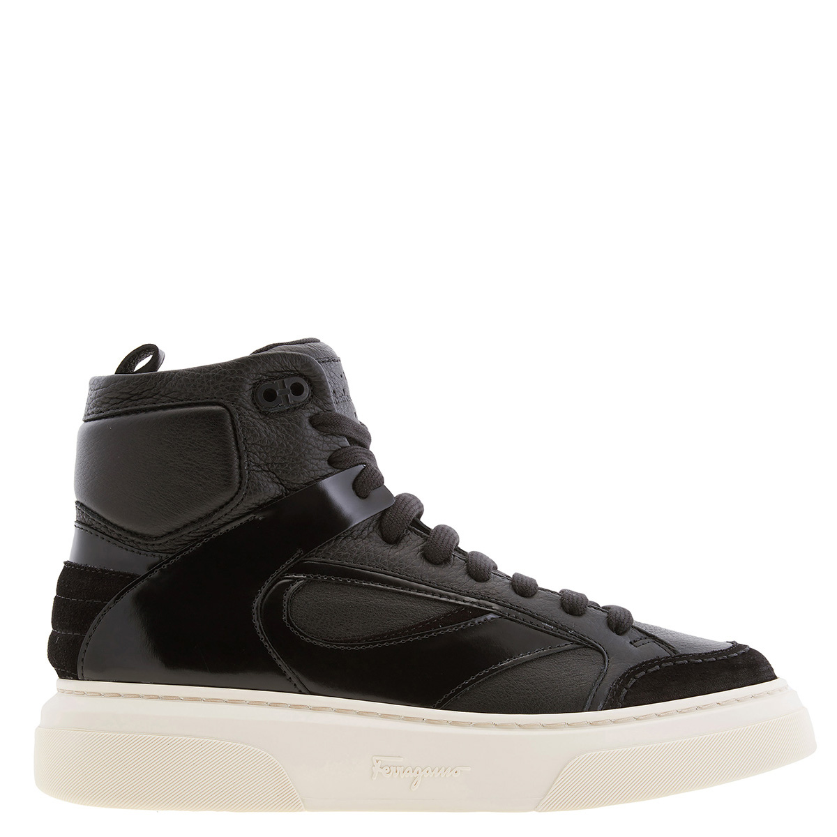 Ferragamo Cassio Leather High-Top Sneakers, Size 7 021270 762716