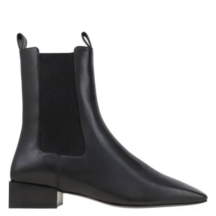 Ferragamo Clementa Leather Chelsea Boots In Black