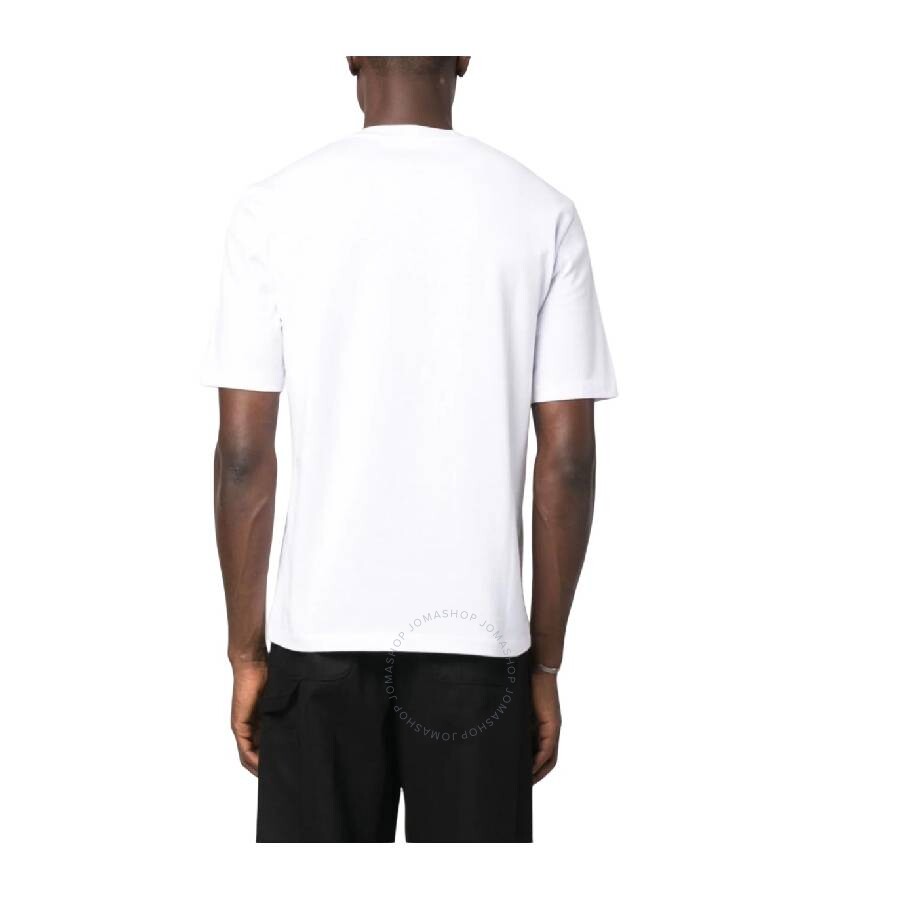 Ferragamo Crew Neck Cotton T-shirt In White