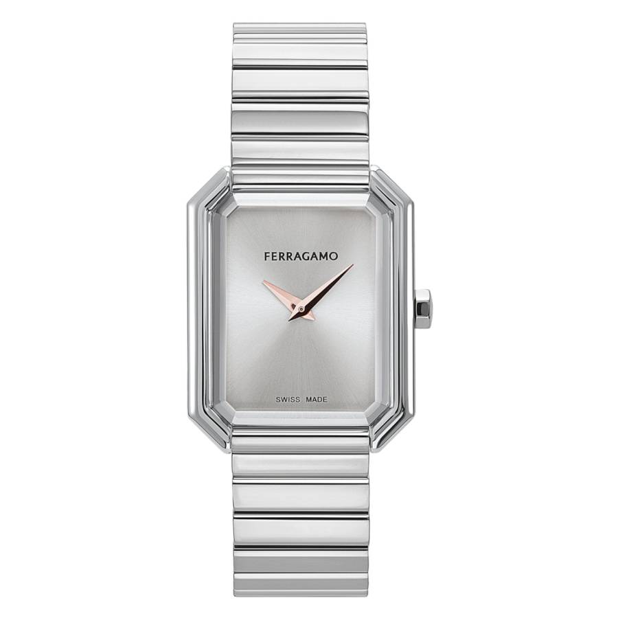 Ferragamo Crystal Tank Quartz Ladies Watch SFS800324 7630615147925