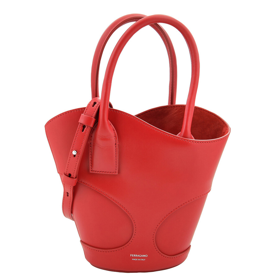 FERRAGAMO【上質なカーフ☆ CUT-OUT DETAILING TOTE BAG 】 ferragamo-Brown-Women-Tote-Bag
