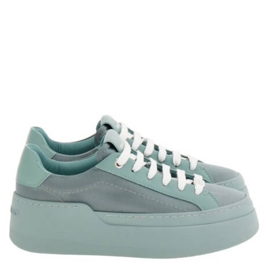 Ferragamo Dahlia Sport Platform Sneakers In Green