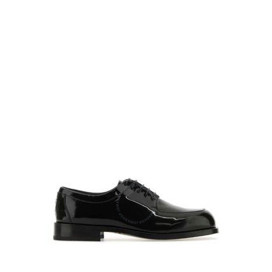 Ferragamo Black Leather Dinamic Lace-up Shoes In Black