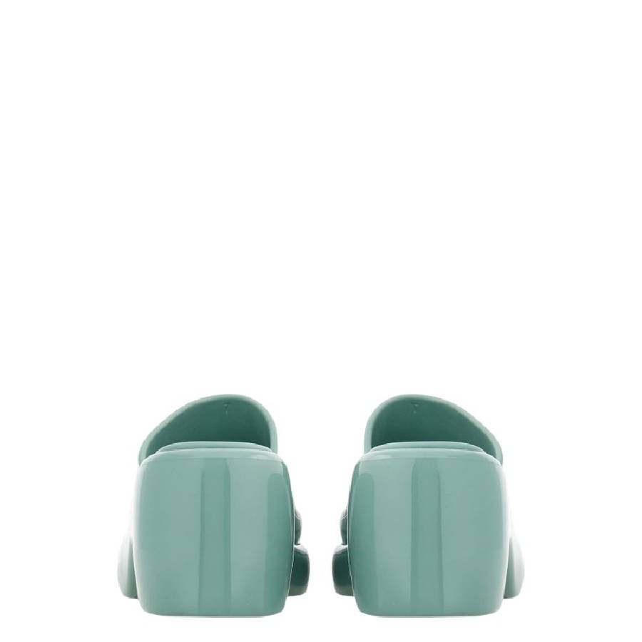 Ferragamo Deva Chunky Rubber Slides In Green