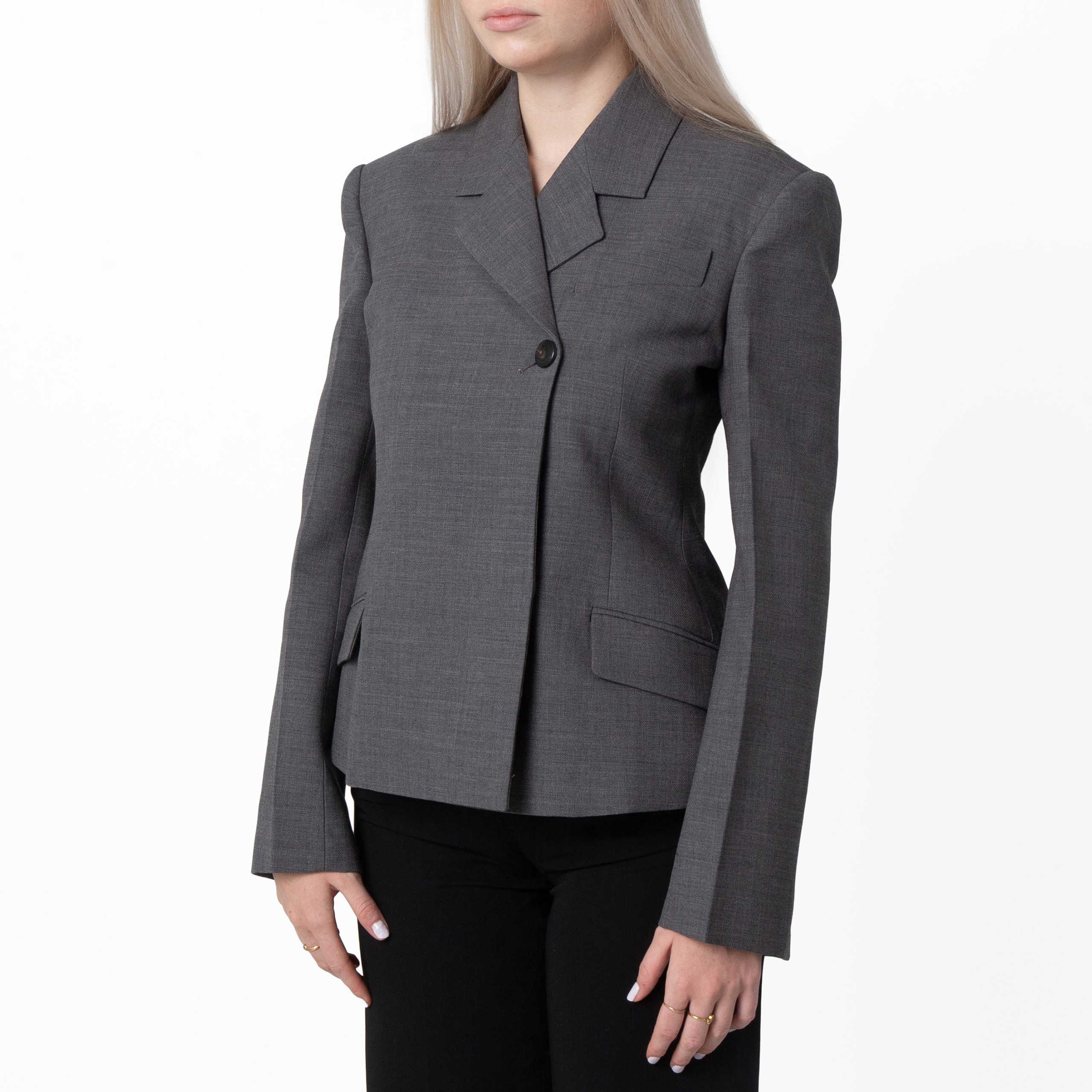 Ferragamo Double Breasted Slim-Fit Blazer, Brand Size 40 ( US Size