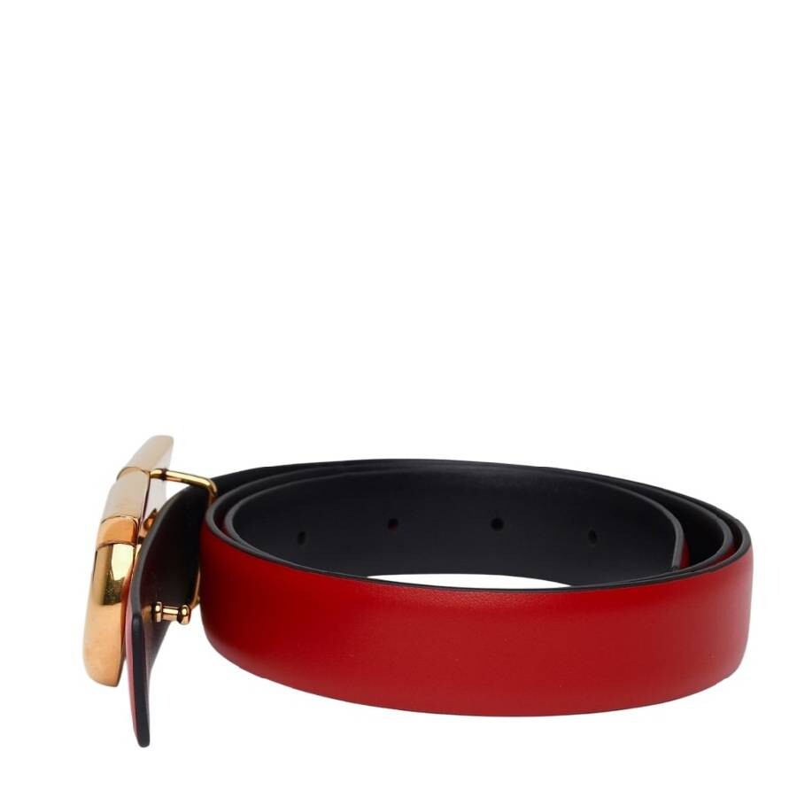 Ferragamo Engraved Logo Reversible Belt In Red