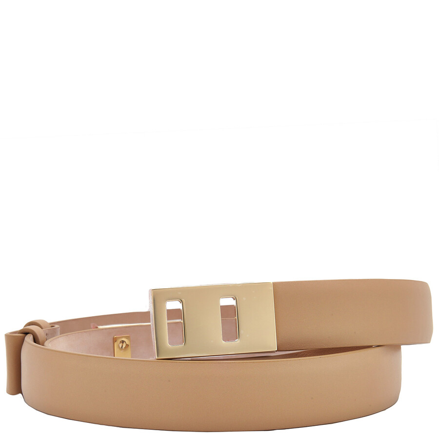 Ferragamo Extendable Hug Leather Belt In Beige