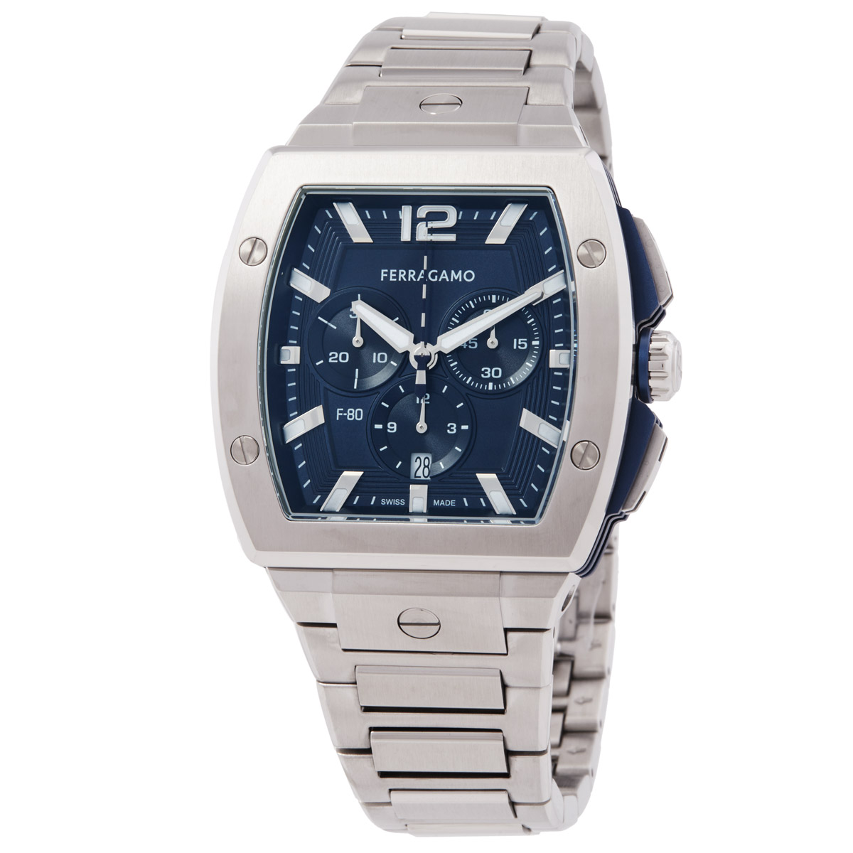 Ferragamo F-80 Chronograph Quartz Blue Dial Men's Watch SFKE00724