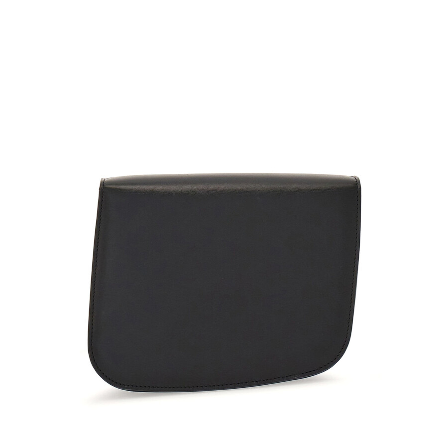 Ferragamo Small Asymmetric Leather Crossbody Bag In Black