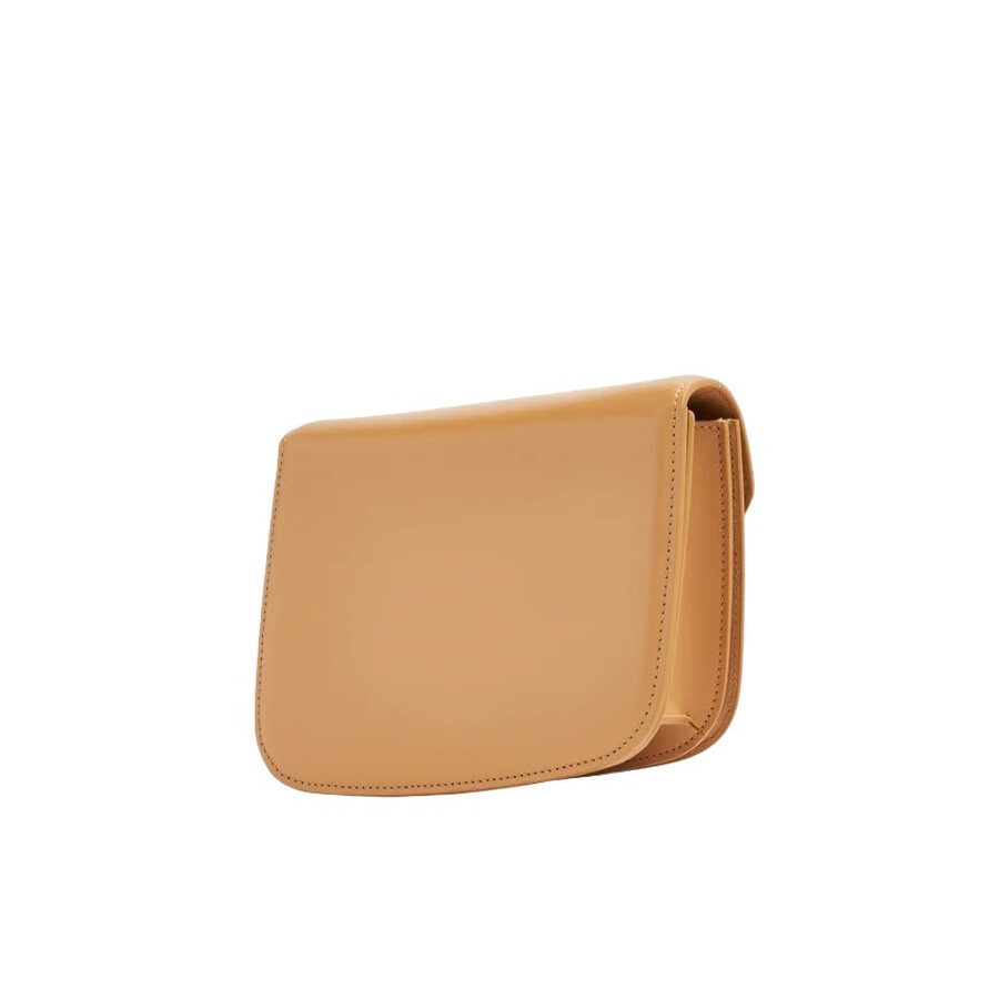 Ferragamo Small Asymmetric Leather Shoulder Bag In Brown