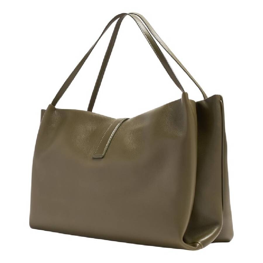 Ferragamo Flap Tote Leather Bag In Green