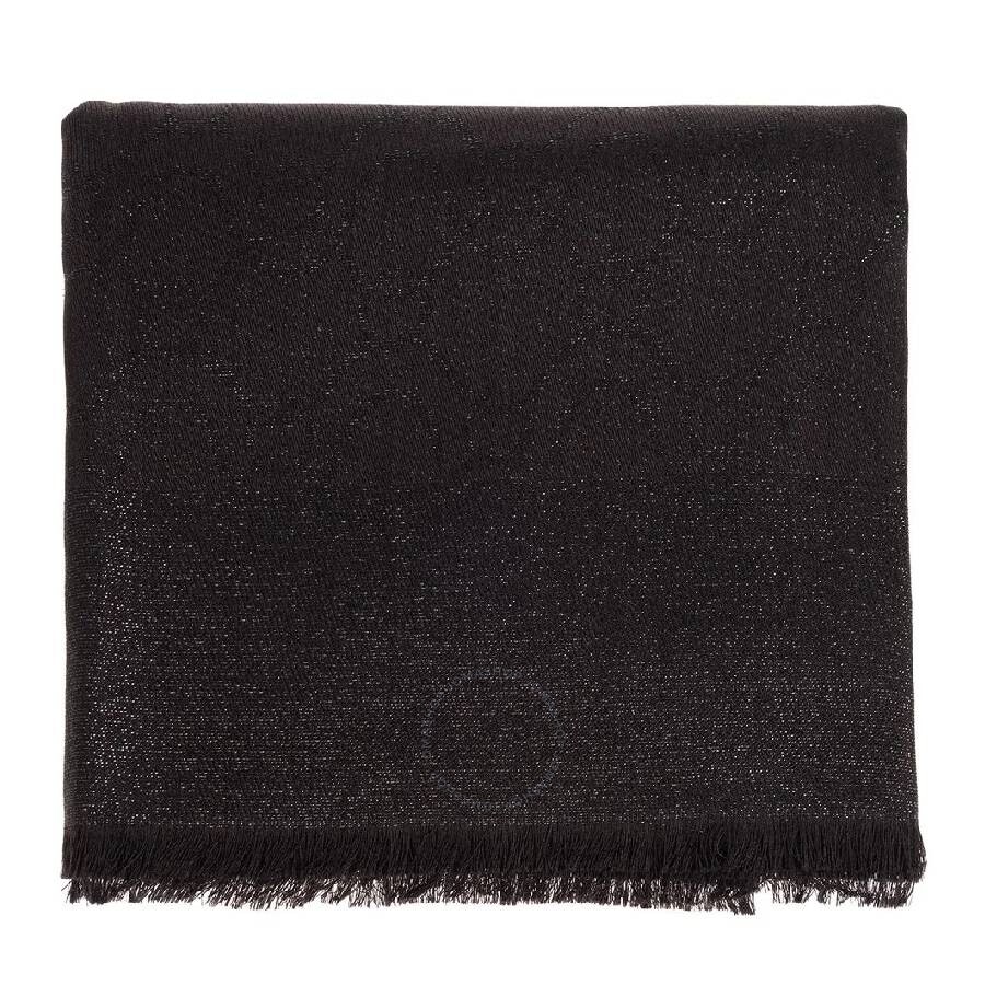 Ferragamo Salvatore  Frayed Edge Shawl In Black
