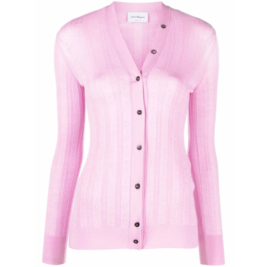 Ferragamo Cardigan In Animal Print