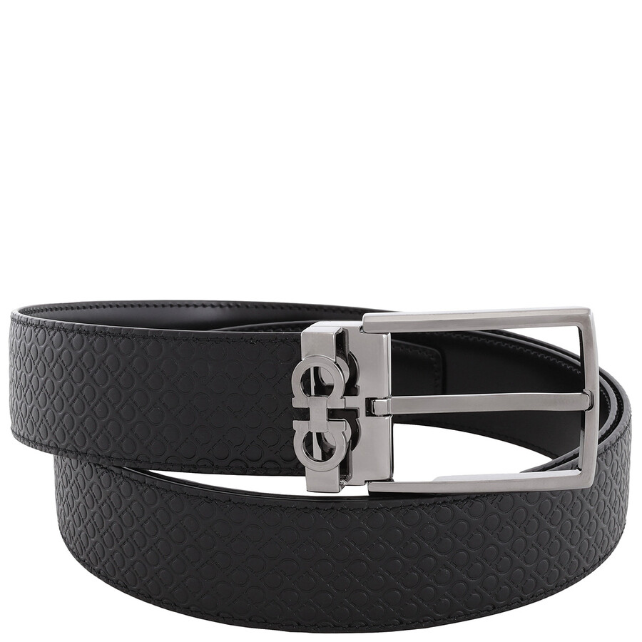 Ferragamo Gancini Buckle Reversible Leather Belt, Size 115