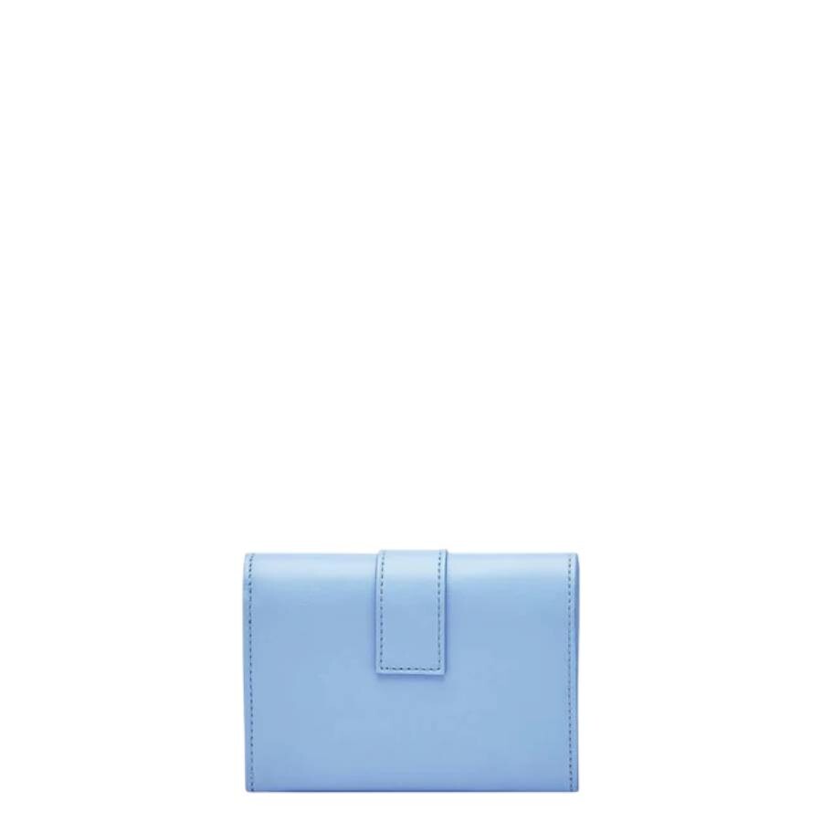 Ferragamo Gancini Buckle Tri-fold Wallet In Blue