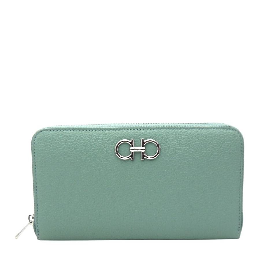 SALE♪関税込【FERRAGAMO】GANCINO ZIP WALLET Ferragamo Gancini Detailed Zip Wallet 220405 770058