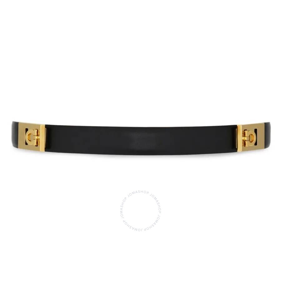Ferragamo Gancini Extendable Hug Belt In Black